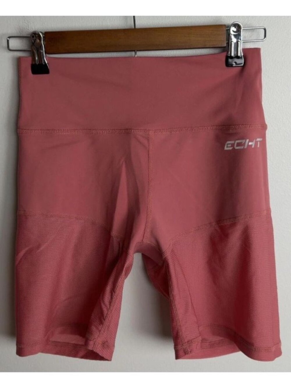 ECHT Biker Shorts Mesh Detail Dusty Rose Athletic Active Size Medium Women’s